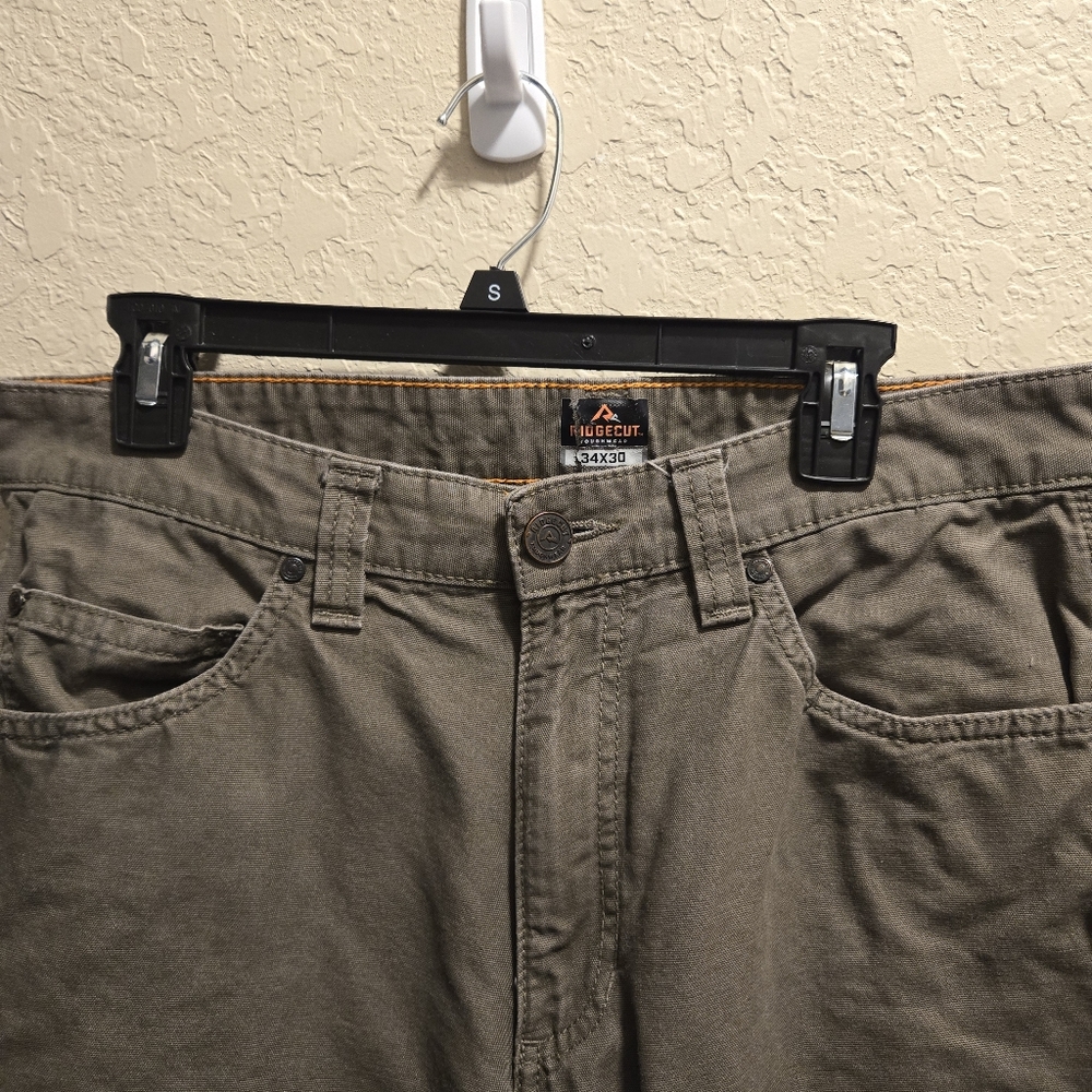 Ridgecut Men's Relaxed Fit Mid-Rise Canvas Utility Pants - Picture 3 of 7